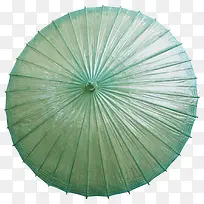 碧绿色油纸伞