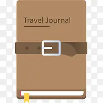 棕色旅游日记手账