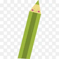 矢量图绿色的铅笔