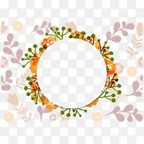 橙色圆形花环