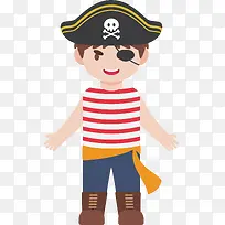 海盗装扮的男孩