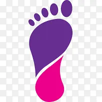 紫色小脚印