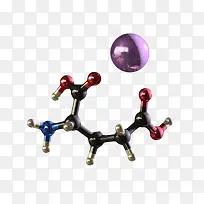黑色谷氨酸钠分子形状素材