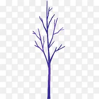 创意合成紫色的树木树枝