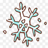 卡通手绘美丽的雪花
