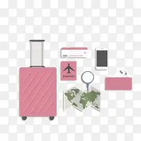 粉色行李箱包旅行