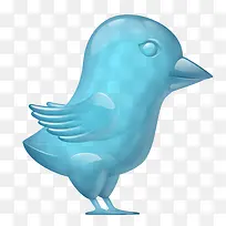 玻璃推特鸟令人惊叹的微博鸟图标