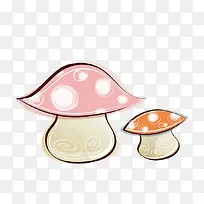 清新卡通蘑菇素材
