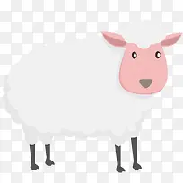 白色的绵羊动物设计