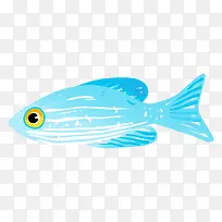 创意世界海洋日清新透明蓝色鱼p