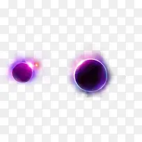 紫色发光球