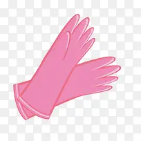 粉色圆弧手套元素