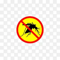 卡通警示禁止蚊子传染疾病图标免