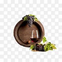酒桶和葡萄