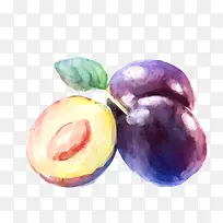 紫色的李子水果设计