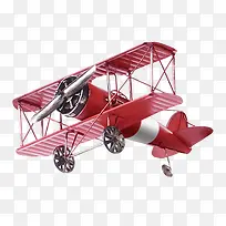 螺旋桨双翼飞机模型