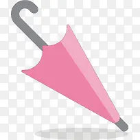 矢量图一个粉色的雨伞