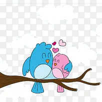 爱情可爱卡通小鸟素材图片