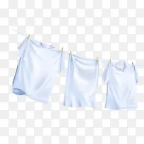 白衣服晾干洗护产品广告装饰