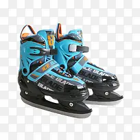 一双蓝色滑冰鞋装饰