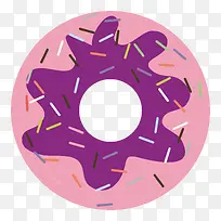 紫色的庆典食物甜甜圈
