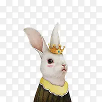戴王冠的兔子