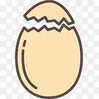 蛋壳矢量切开鸡蛋