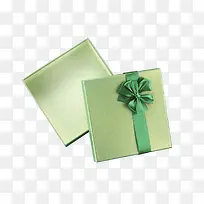 打开的绿色礼物盒
