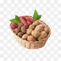 竹筐中的土豆