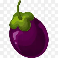 手绘紫色茄子