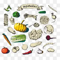 卡通蔬菜画
