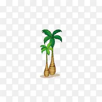 精美海滩椰子树png素材图片