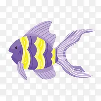 大海里美丽的紫色小鱼