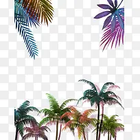 海报背景设计椰子树