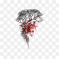 血迹小树