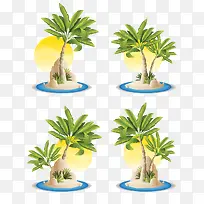 海岛上的椰树