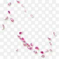 粉红色的漂浮花瓣