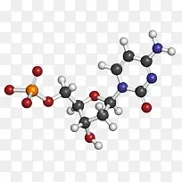 黑红色脱氧胞苷一磷酸分子形状素