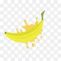 矢量黄色香蕉果汁装饰图标