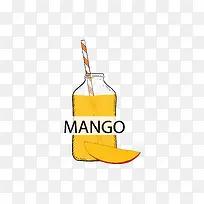 黄色芒果果汁