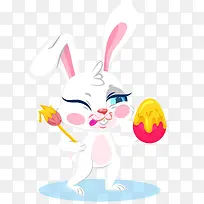 卡通复活节兔子广告素材