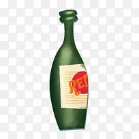 卡通歪嘴啤酒瓶
