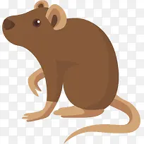 矢量图  棕色的老鼠
