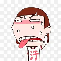 搞笑出汗人物图像
