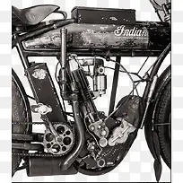 复古摩托车发动机图片