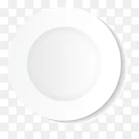 白色盘子餐具矢量图