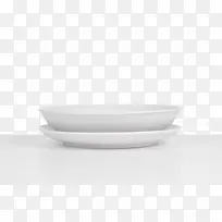 白色几何瓷器盘子