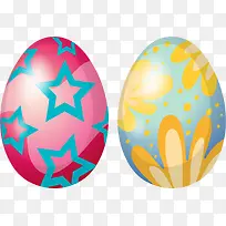 复活节美丽多彩彩蛋装饰