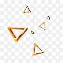 金色漂浮几何素材