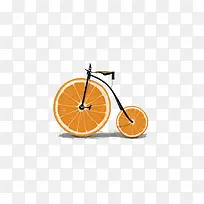 橙色自行车